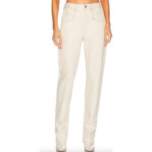 Isabel Marant White Straight Jean SIZE 24 Rigid Denim Quiet Luxury $390 NEW